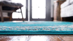 Unique Loom Reza Collection Traditional Persian Style Area Rug, 4 x 6 ft, Turquoise/Ivory