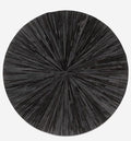 Faux Cowhide Round Area Rug | Non-Slip Leather Floor Carpet for Living Room, Bedroom, and Home Décor | Modern Stylish Accent Rug(Black_7x7)