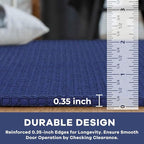 KOZYFLY Indoor Door Mat 2x3 ft Small Area Rugs Washable Front Door Mat Non Slip Rubber Backed Entryway Rug Cotton Entrance Doormat for Front Porch Bathroom Kitchen Bedroom, Royal Blue/Navy