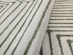 GLN Rugs Contemporary Collection - Machine Washable Area Rug, Contemporary Washable, Non Slip, Low Pile Chenille Rug, Living Room, Bedroom, Kitchen Rug (2'6" x 7' Green Beige)