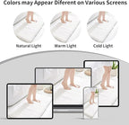 White Bathroom Rugs 24x48 Non Slip Fluffy Bath Mat for Bathroom Floor Washable Plush Luxury Bath Rug for Tub Soft Shaggy Absorbent Shower Sink Mat
