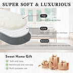 Soft Fluffy Area Rug for Bedroom, Cream White Fuzzy Shaggy Oval Throw Rugs for Bedside, Non-Slip Cozy Plush Shag Carpet for Kids Room Nursery Dorm Living Room, 2.6 x 5.3 Feet