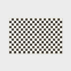 EVERGRACE Checkered Plaid Area Rug 6x9, Soft Faux Wool Rugs Washable Anti Slip Rugs Large Rug Carpet for Entryway Bedroom Living Room Hallway Kitchen and Laundry Room, Black and White