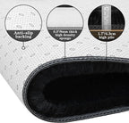 duduta Black Fluffy Round Rug 4x4 ft, Shag Fuzzy Plush Circle Throw Rug for Nursery Bedroom Living Room Home Decor