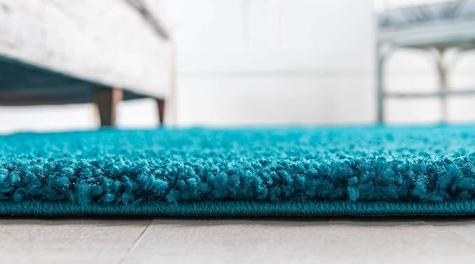 Unique Loom Solo Collection Area Rug - Calabasas (5' 3" x 7' 7" Rectangle, Turquoise)