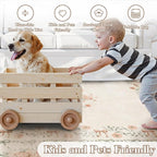Wonnitar Floral Bow Washable Area Rug 5x7, Ultra-Thin Beige Rugs for Bedroom, Boho Non Shedding Neutral Soft Carpet for Nursey Kids Room Dorm Living Room, Beige
