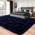 Area Rugs for Living Room, Soft Shaggy Carpets for Living Room, Fuzzy Rugs for Kids' Room, Perfect Decor for Modern Home Navy Blue 8x10 Feet