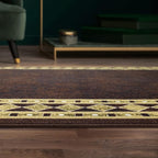 Antep Rugs Alfombras Modern Bordered 8x10 Non-Skid (Non-Slip) Low Profile Pile Rubber Backing Indoor Area Rugs (Brown Beige, 7'10" x 10')