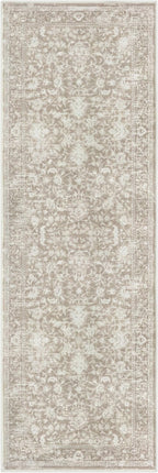KILOCOCO Hallway Runner 2x6 Kitchen Runner Rug Printed Vintage Floral Washable Non-Slip Runners for Hallways Laundry Room Rugs Distressed Boho Rugs Runners for Bedroom, Beige