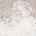 Unique Loom Solid Shag Collection Area Rug (5' 3" Round, Snow White)