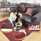 Rugsotic Carpets Hand Woven Flat Weave Kilim Wool ECO-Friendly Area Rugs - 10'x13', Rectangle Shape, Dark Red Color, Solid Plain Design, Low Pile Handmade Rugs for Living Room, Bed Room (D00111)
