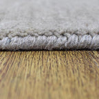 Hand Knotted Loom Wool ECO-Friendly Area Rugs - 10'x10', Octagon, Blue Color, Solid Plain Design, High Pile Thick Handmade Anti Skid Area Rugs for Living Room, Bed Room (L00111)