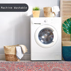 GLN Rugs Traditional Collection - Machine Washable Area Rug, Traditional Washable, Non Slip, Low Pile Chenille Rug, Living Room, Bedroom, Kitchen Rug (2' x 3' Multi Red)
