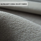 MAXYOYO Grey Coral Velvet Area Rug, Thick Japanese Tatami Mat Living Room Carpet with Non-Slip Backing, Large Solid Color Mat for Bedroom Dormitory Yoga, 78 by 118 inch