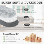 Soft Fluffy Area Rug for Bedroom, Tie-Dye Grey Fuzzy Shaggy Oval Throw Rugs for Bedside, Non-Slip Cozy Plush Shag Carpet for Kids Room Nursery Dorm Living Room, 2.6 x 5.3 Feet