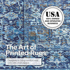 ReaLife Rugs Machine Washable Area Rug Runner - Living Room Bedroom Bathroom Kitchen Entryway Office - Padded Low Pile Stain Resistant Premium - Boho Vintage Traditional - Lyle - Blue 2'6" x 6'