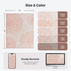 WITSHOCK Pink Rugs 6x9 for Bedroom Girls,Floral Modern Distress Print Pattern Carpet for Living Room Dining Room,Stain Resistant Anti Slip Backing Rugs for Kids Room Nursery Playroom,Light Pink