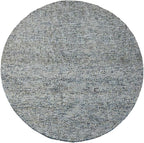 Hand Tufted Wool ECO-Friendly Area Rugs - 8'x8', Round Shape, Light Green, Solid Plain Design, High Pile Thick Handmade Anti Skid Area Rugs for Living Room, Bed Room (KWC111)