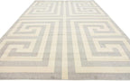 Unique Loom Athens Collection Classic Geometric Modern Border Design Area Rug (9' 0 x 12' 0 Rectangular, Gray/ Beige)