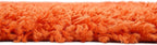 Unique Loom Solid Shag Collection Area Rug (8' Square, Tiger Orange)