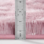 Large Shag Area Rugs 5 x 8, Tie-Dyed Plush Fuzzy Rugs for Living Room, Ultra Soft Fluffy Furry Rug for Bedroom, Indoor Carpet Nursery Rugs for Kids Room Home Decor, Pink Purple