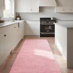 2x6 Solid Fluffy Pink Area Rug – Washable, Durable, Small Bedroom Runner Rug, Non-Slip Shag Rugs for Hallway, Girls Room, Living Room, Bedroom, Bedside, Dorms, Kids Room, Sofa Coffee Table