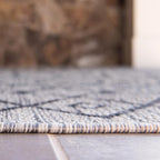 Unique Loom Outdoor Trellis Collection Area Rug - Tribal Trellis (10' x 13' 1" Rectangle, Gray/ Black)