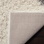 SAFAVIEH Dallas Shag Collection Area Rug - 4' Square, Ivory & Grey, Trellis Design, Non-Shedding & Easy Care, 1.5-inch Thick Ideal for High Traffic Areas in Living Room, Bedroom (SGD257F)