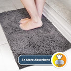 Muddy Mat® Original Dog Door Mat for Muddy Paws, Super Absorbent Microfiber, Non-Slip Washable Pet Rug, Quick Dry Chenille Entryway Carpet, Machine Washable Indoor Outdoor mat, Grey 24"x35