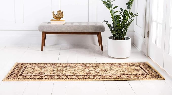 Unique Loom Voyage Collection Area Rug - St. Louis (2' 7" x 12' Runner Cream/Brown)