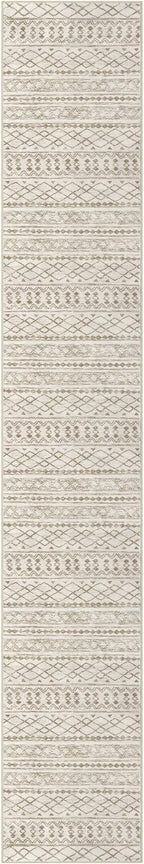 KUTA Boho Runners for Hallways 2.6x16 ft Moroccan Beige Washable Long Hall Carpet Non-Slip Vintage Soft Distressed Geometric Kitchen Runner Rug for Bedroom Laundry Living Room