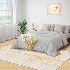 Boho Sun Area Rugs 3x5ft, Minimalist Sunburst Boys Rugs for Bedroom, Geometric Solar Kids Room Rug Soft Fuzzy Washable for Living Room Game Room Coffee Table