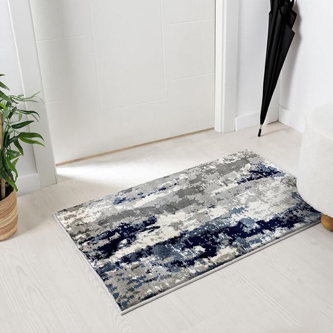 LUXE WEAVERS Kimberly Collection Ivory 2x3 Modern Abstract Area Rug