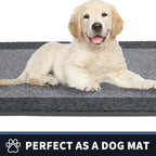 PURRUGS Dirt Trapping Door Mat 24" x 36", Non-Slip/Skid Machine Washable Entryway Rug, Shoes Scraper, Throw Rug, Super Absorbent Area Rug for Muddy Wet Shoes and Paws, Light Grey & Grey