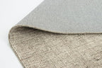 Handwoven Wool Area Rug 5'3" x 7'6" – Neutral Beige Gray Textured Flatweave Carpet for Living Room, Bedroom, Dining, Office – Modern Minimalist Floor Décor (160 x 230 cm)