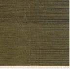 Rugsotic Carpets Hand Woven Flat Weave Kilim Wool ECO-Friendly Area Rugs - 2'6''x10', Runner Shape, Olive Color, Solid Plain Design, Low Pile Handmade Area Rugs for Living Room, Bed Room (D00111)