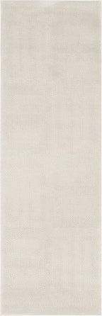 Nourison Home Nordic Ivory 2' x 6' Area Rug - Easy Clean, Non Shedding, Bed Room, Living Room, Dining Room, Kitchen (6' Runner)