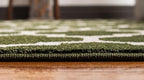 Rugs.com Lattice Collection Rug – 6 Ft Round Dark Green Medium Rug Perfect for Kitchens, Dining Rooms