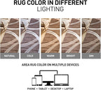 Rugshop Modern Wavy Circles Design Runner Rug, Fade-Resistant Carpet for Hallway, Entryway, or Kitchen, Brown, 2' x 10'