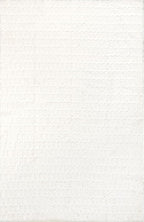 Nuloom Nia White/Ivory, 6' x 9', Cozy Shag, Fluffy and Soft, High Traffic, Stain Resistant, Easy Clean, Durable Machine Washable Area Rug for Bedroom, Living Room, Dining, Den, Foyer, Entryway