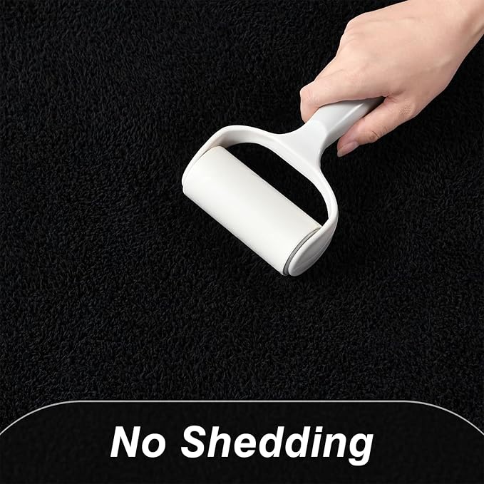 Large Area Rugs for Living Room Bedroom, 7 x 10 Ft Non-Slip Modern Area Rug, Soft Thickened Memory Foam Rug, Comfy Minimalist Indoor Carpet for Boys Girls Room Nursery Dorm Home Decor, Black