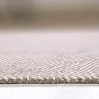 Modern Herringbone Chevron Collection Handcrafted Wool Area Rug - Durable, Zigzag Pattern, for High Traffic, Contemporary Design for Living Room, Bedroom, Dining Room Decor (Smoke Grey, 7' x 9')