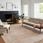 Loloi Chris Loves Julia Jules Collection JUL-04 Tangerine/Mist 5'-0'' x 7'-6'', .13" Pile Height, Area Rug