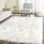 Latepis Area Rugs 6x9 Faux Fur Sheepskin Rug for Living Room, Fluffy Washable Rug for Bedroom, Playroom, Luxury Room Decor, Rectangle