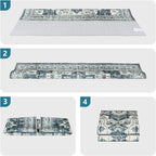 Dripex 9x12 Area Rugs - Stain Resistant Washable Rug Distressed Rugs for Living Room Dining Room Bedroom Anti-Slip Low-Pile and Soft Accent Rug Farmhouse Office Home Decor, Pet & Child Friendly