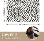 YIHOUSE Tiger Washable Area Rugs 6'x9', Black and Beige Modern Rug for Living Room, Bedroom, Ultra Thin Animal Stripe Print Rug for Girls Boys Nursery, Playroom, Dorm Room