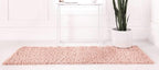 Unique Loom Davos Shag Collection Area Rug - Solid (2' 7" x 10' Runner, Dusty Rose)