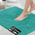 GORILLA GRIP Bath Rug Mat 44x26, Soft Absorbent Chenille, Quick Dry Microfiber Mats, Rubber Backing Washable Shower Floor Rugs, Bathmat Runner, US Designed Bathroom Home Decor Accessories Turquoise