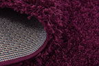 Unique Loom Solid Shag Collection Area Rug (8'x 11' Rectangle, Eggplant Purple)