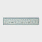 EVERGRACE Hallyway Area Runner Rugs 2x10, Boho Floral Faux Wool Indoor Outdoor Rugs, Washable Rugs for Bedroom Dining Room Living Room Kitchen, Low Pile Floor Mat Carpet for Home Decor, Pale Blue